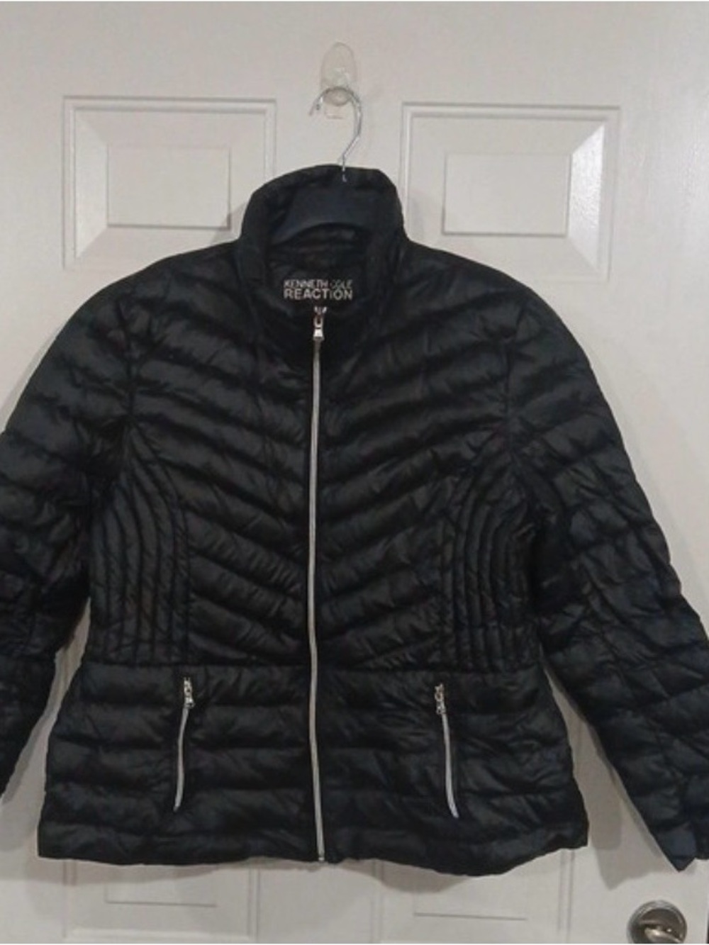 Kenneth Cole Black Quilted Lightweight Puffer Jacket